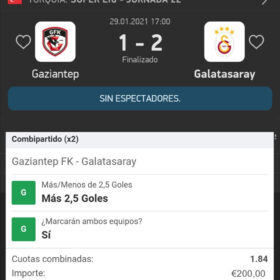 Pronostico Gaziantep vs Galatasaray